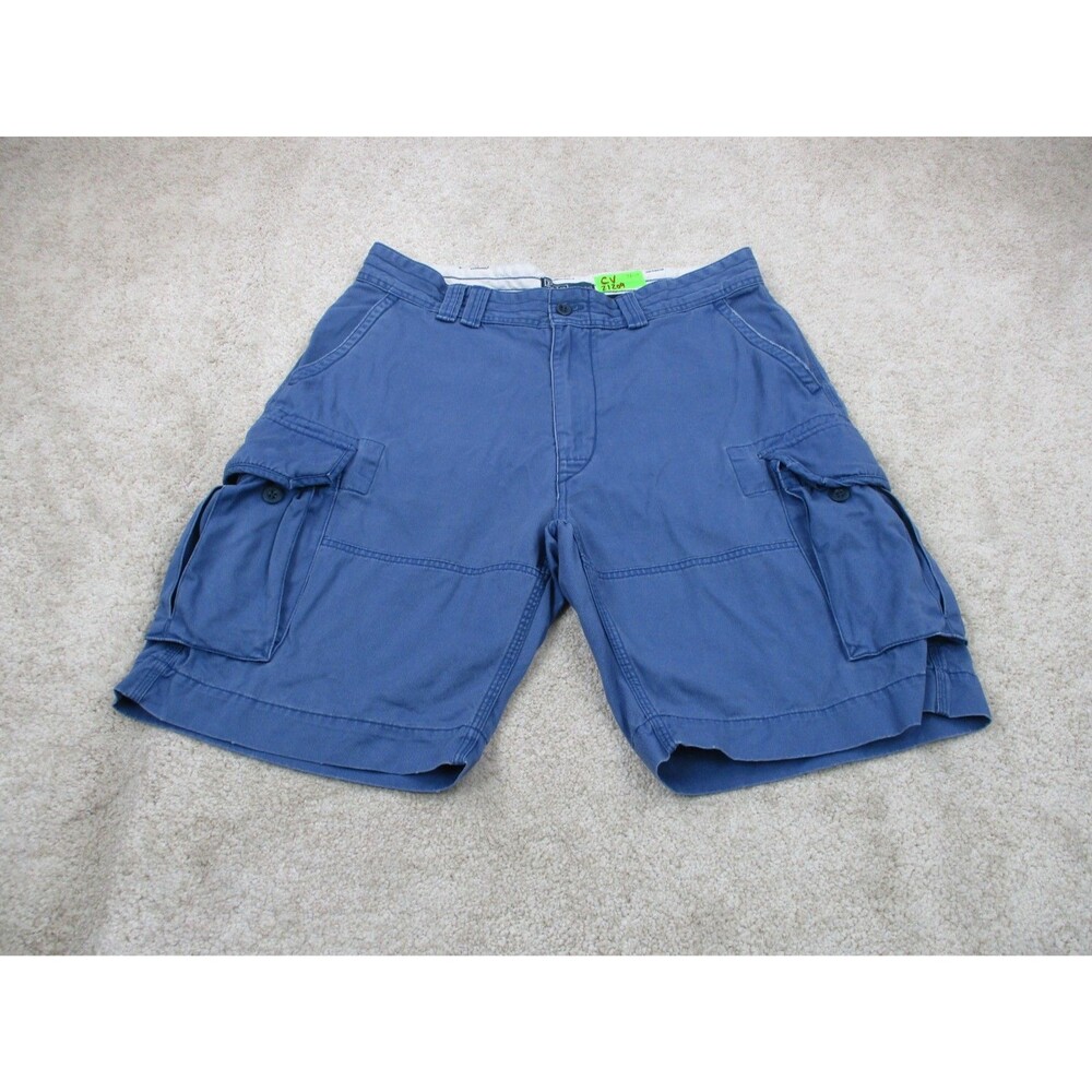 Polo Ralph Lauren Shorts Mens 36 Blue Cotton Cargo Pockets Chino Preppy Casual